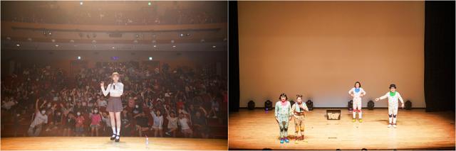 -2부행사에 참여한 경서와 옹알스가 공연을 하고 있는 모습 사진 김포일만장학회