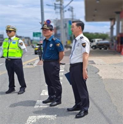 [NSP PHOTO]포항북부경찰서, 여름 휴가철 대비 7번 국도 교통안전 대책 현장 점검실시