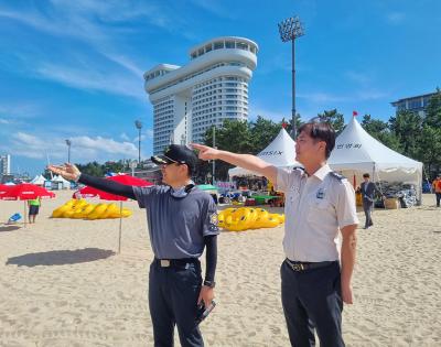 [NSP PHOTO]최민철 강원 소방본부장, 119시민수상구조대 안전 점검