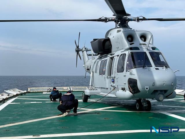 NSP통신-포항해양경찰서는 지난 7월 31일 포항해양경찰서 경비함정과 해병대 항공단 헬기 간 최초의 합동훈련을 실시했다. (사진 = 포항해양경찰서)
