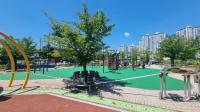 [NSP PHOTO]광양시, 와우2어린이공원 등 3곳 친환경 탄성포장 새단장