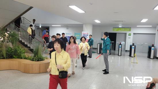 NSP통신-성황스포츠센터 다목적체육관에서 다중이용시설 대피 훈련 실시 (사진 = 광양시청)