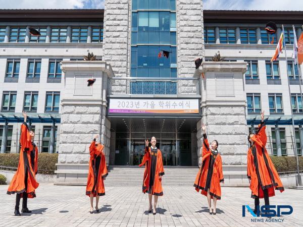 NSP통신-동국대학교 WISE캠퍼스는 25일 교내 100주년기념관 대강당에서 2023년 가을 학위수여식 을 개최했다. (사진 = 동국대 WISE캠퍼스)