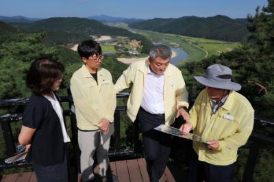 [NSP PHOTO]김학동 예천군수, 관광 개발 사업 현장 지도및 점검