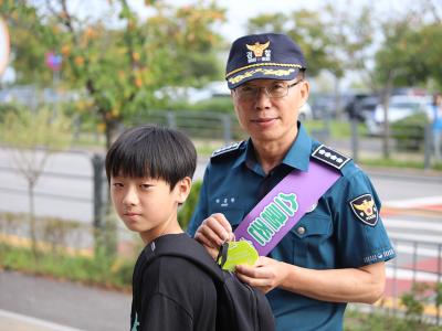 [NSP PHOTO]김포경찰서 등굣길 교통안전 캠페인 실시