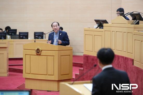 NSP통신-강정일 전남도의원 임시회 교육행정 질문 (사진 = 전남도의회)