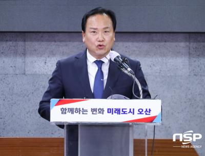 [NSP PHOTO]이권재 오산시장, 민생 외면한 의회 정상화 나서라