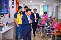 [NSP PHOTO]정기명 여수시장, 추석 맞아 사회복지시설 위문