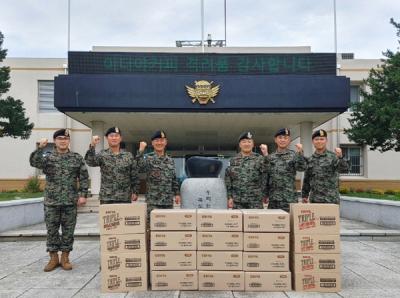 [NSP PHOTO]이디야커피, 국군의 날 맞아 특전사 귀성부대에 후원 물품 전달