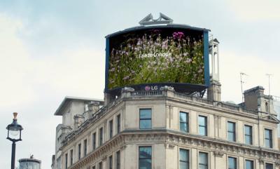 [NSP PHOTO]LG전자, 런던전광판에 프리즈 런던 예고 영상 선봬