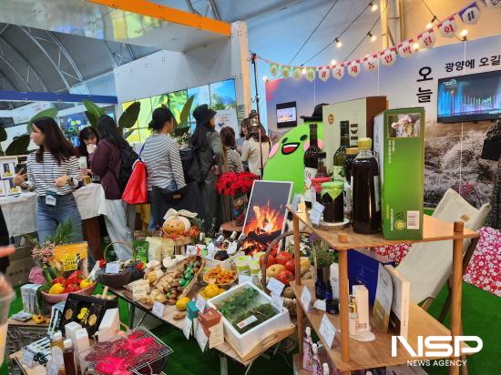 NSP통신-국제농업박람회에서 광양시 농식품관 홍보부스 (사진 = 광양시청)