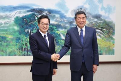 [NSP PHOTO]김동연, 중국 허리펑 경제부총리 만나 한중관계 실질 협력 강화 논의