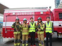 [NSP PHOTO]대구 엑스코, 연말맞이 유관기관 합동소방훈련·소방교육 실시