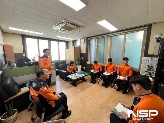 NSP통신-정강옥 광양소방서장 직원 소통 위한 현장부서 초도방문 (사진 = 광양소방서)