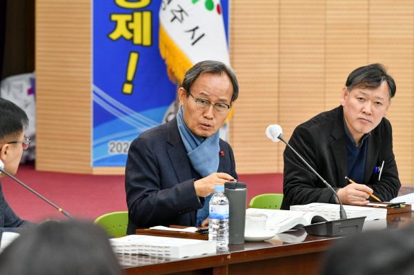 [NSP PHOTO]영주시, 업무 보고회 열고 새롭게 도약하는 영주건설 위한 사업 전략 수립