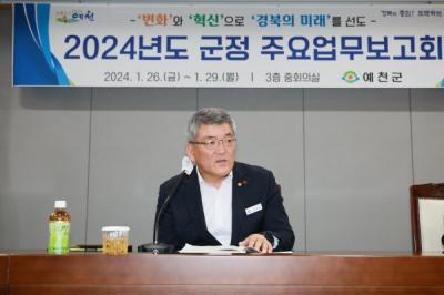 [NSP PHOTO]김학동 예천군수, 2024년 259건 사업 현안 성공본색 디자인 선명.