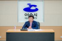 [NSP PHOTO]정기명 여수시장, 공약사업 추진 이행률 62.9%