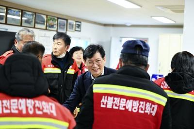 [NSP PHOTO]최훈식 장수군수, 산불전문예방진화대 격려 방문