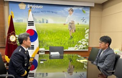 [NSP PHOTO]유승영 평택시의회 의장, 신임 평택경찰서장 만나 치안 협조 요청