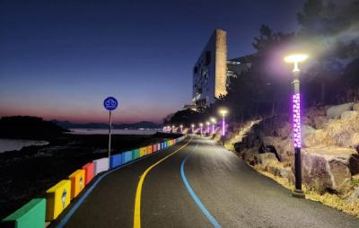 [NSP PHOTO]여수시, 신월동 해안도로 야간 경관조명 설치