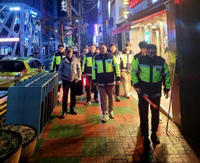 [NSP PHOTO]광양경찰, 광영파출소·자율방범대와 함께 참여·정성치안 박차