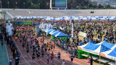 [NSP PHOTO]영주시, 봄과 함께 달리는 영주소백산마라톤대회 개최