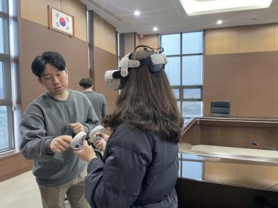 [NSP PHOTO]한경국립대, 장애학생 맞춤형 안전 대피 VR 콘텐츠 시연회 개최