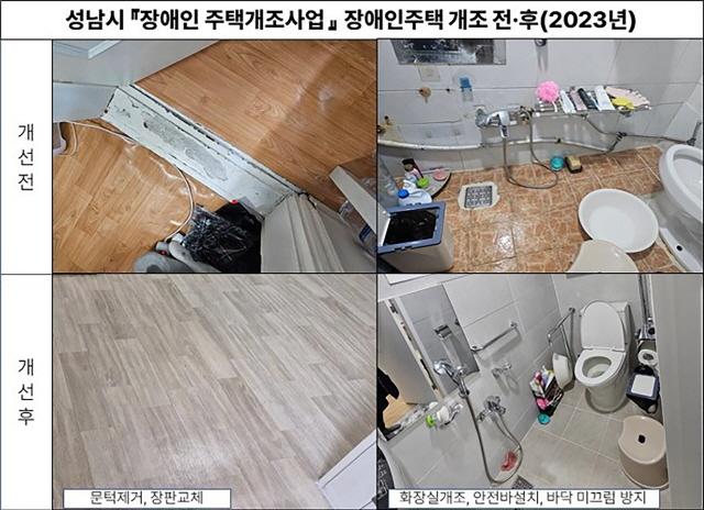 NSP통신-지난해 성남시 장애인 주택 개조 사업 전·후 비교 모습. (사진 = 성남시)