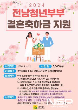 NSP통신-전남청년부부 결혼축하금 지원 홍보 포스터 (이미지 = 광양시청)