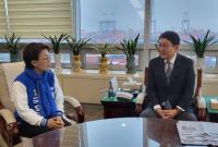 [NSP PHOTO]권향엽 후보, 우광일 광양상의 회장과 간담회