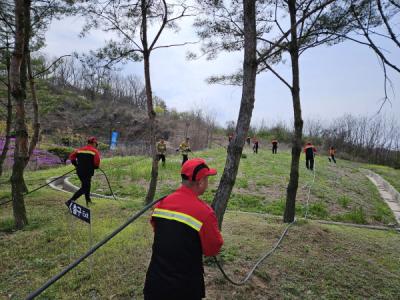 [NSP PHOTO]군위군, 강북소방서 유관기관 산불 합동훈련
