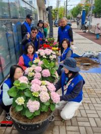 [NSP PHOTO]의왕시 내손2동 바르게살기운동위원회, 꽃밭 가꾸기 행사