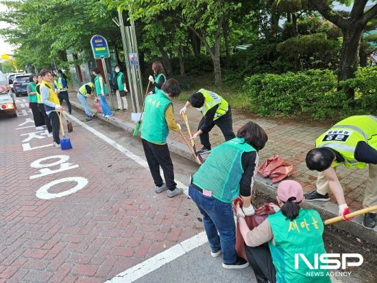 NSP통신-상습 침수구역 배수로 주변 환경정화 활동 (사진 = 광양시청)