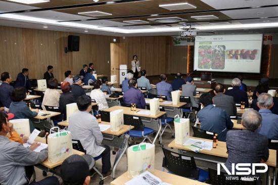 NSP통신-하진옥 동광양농업인 상담소장 매실나무 병충해 예방 및 품질향상 위한 특강