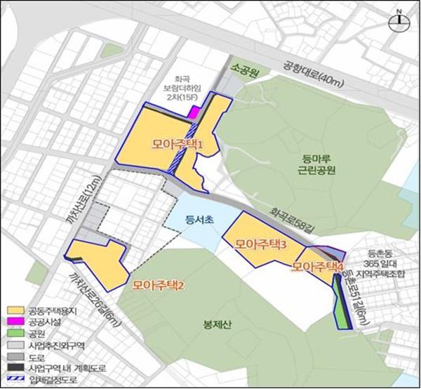 NSP통신-화곡동 1130-7번지 일대 모아타운 관리계획 도면 (사진 = 강서구)