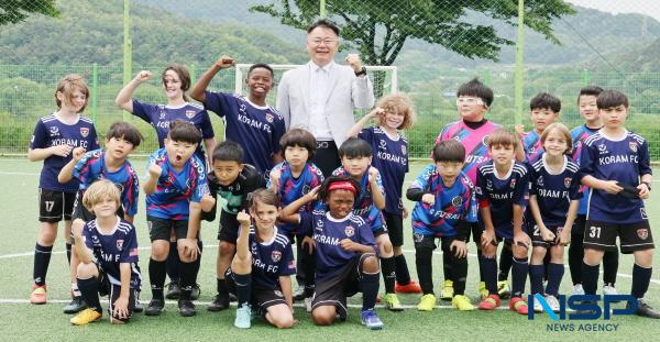 [NSP PHOTO]칠곡군, 한·미 유소년 축구선수 친선경기 가져