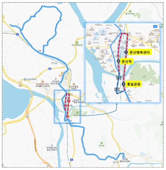 NSP통신-파주행복센터~문산행복센터~마정리 노선 (사진 = 파주시)