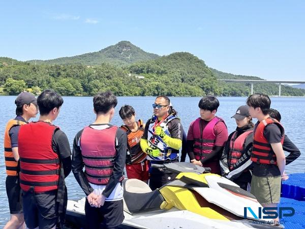 [NSP PHOTO]의성군, 경북대 체육학과 제트스키 교육 실시