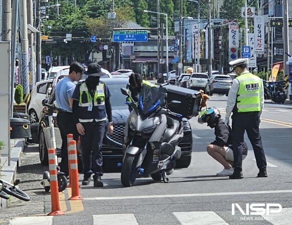 NSP통신-순천경찰은 최근 유관기관과 이륜차 합동단속을 벌였다 (사진 = 순천경찰)