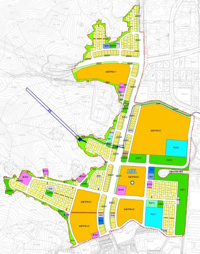 NSP통신-광명 구름산지구 토지개발사업 토지이용계획도. (사진 = 광명시)