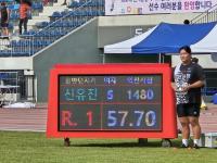 [NSP PHOTO]익산시청 신유진 선수, 여자 원반 한국신기록 수립