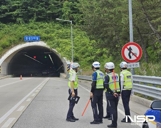 NSP통신-고속도로 취약구간 안전점검 (사진 = 전남경찰청)