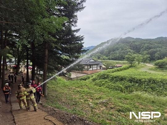 NSP통신-진안군이 국가유산 재난대응 합동소방훈련을 실시하고 있다. (사진 = 진안군)