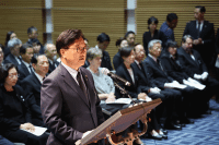 [NSP PHOTO]우원식 국회의장, 백범 김구 선생 제75주기 추모식 참석