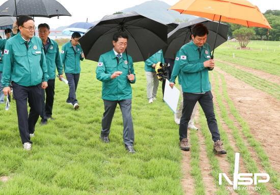 NSP통신-섬진강 둔치 파크골프장 조성사업 현장 점검 (사진 = 광양시청)