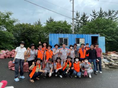 [NSP PHOTO]광양 옥곡면, 의용소방대와 함께 환경정화 활동 실시