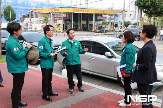 NSP통신-동광양중학교 통학로 개선 및 버스승강장 설치 건의 현장 점검 (사진 = 광양시청)