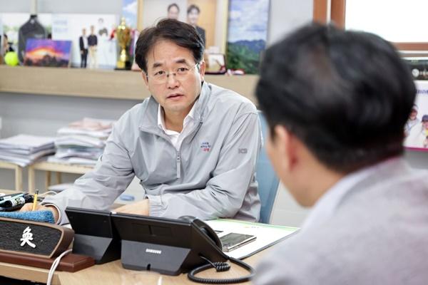 [NSP PHOTO]이동환 고양특례시장·최준엽 LH 처장, 창릉신도시 현안 심도 있게 논의