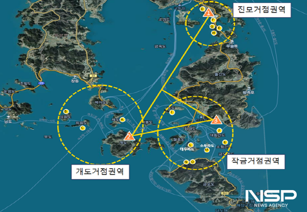 NSP통신-드론 배송지역 송도, 대·소두라도, 대·소횡간도, 제도, 상·하화도, 금오도 등 관내 섬 지역 배송도 (사진 = 여수시)