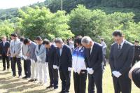 [NSP PHOTO]파리올림픽 유도 은메달리스트 허미미 선수, 한국 첫 일정으로 선대 허석 의사 기적비 참배